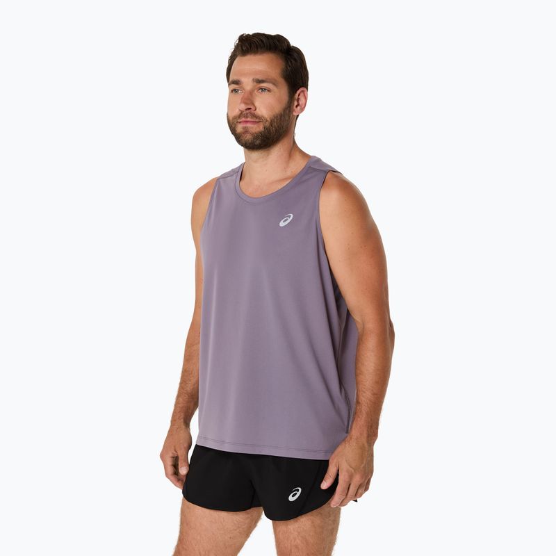 Pánské běžecké tílko tank top ASICS Core Singlet lavender grey 4