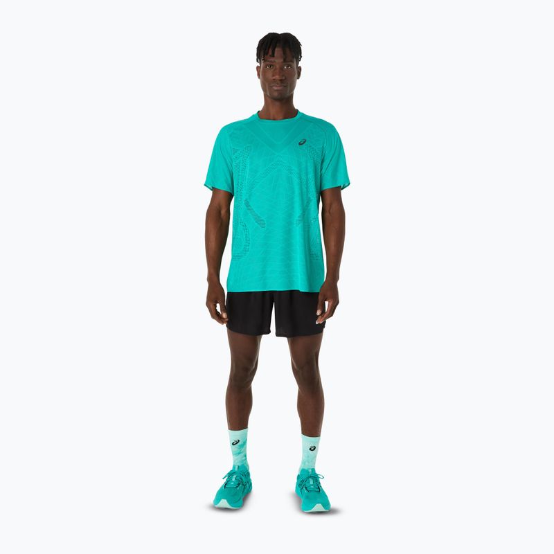 Pánské běžecké tričko ASICS Metarun SS Top wave teal 2