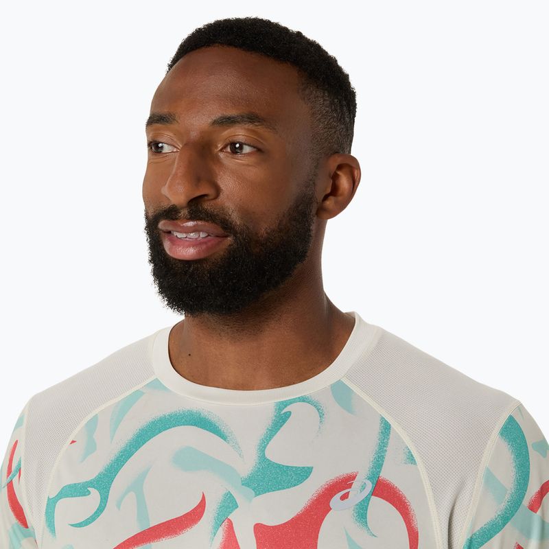 Pánské běžecké tričko ASICS Road All Over Print Top birch 3