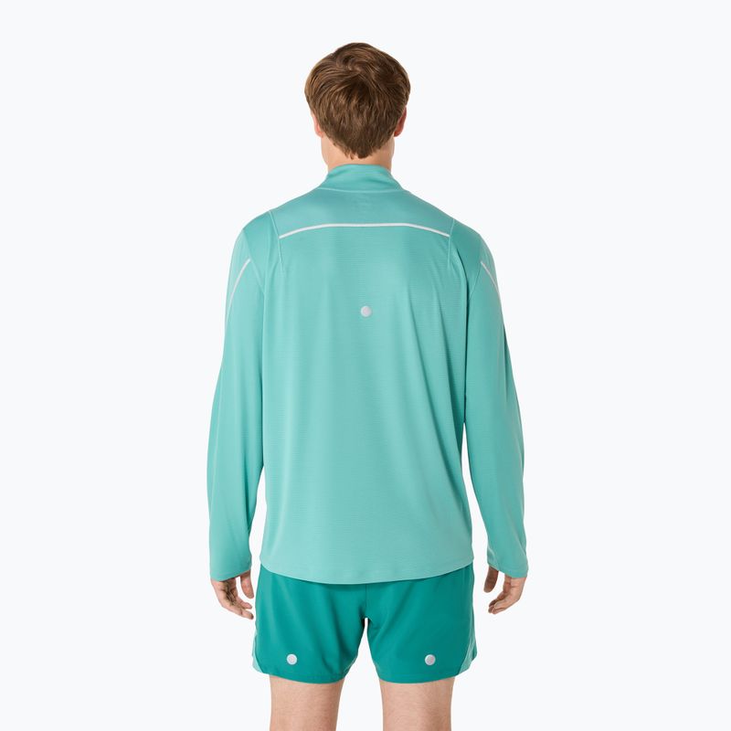 Pánské běžecké tričko longsleeve ASICS Road Lite-Show 1/2 Zip light teal 3
