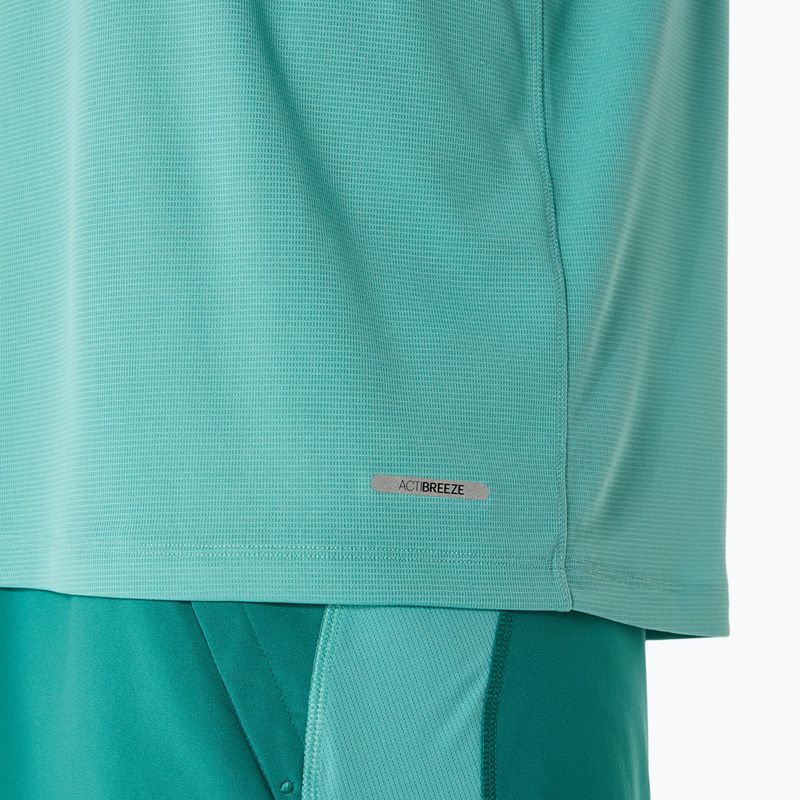 Pánské běžecké tričko longsleeve ASICS Road Lite-Show 1/2 Zip light teal 6