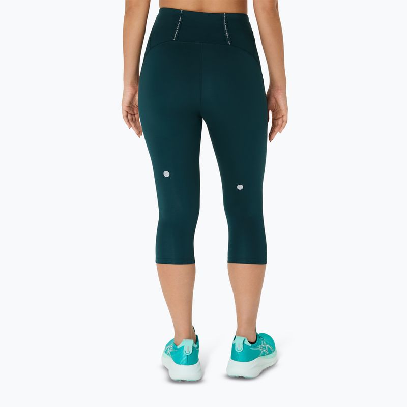 Dámské běžecké legíny ASICS High Waist Capri saxon green 3