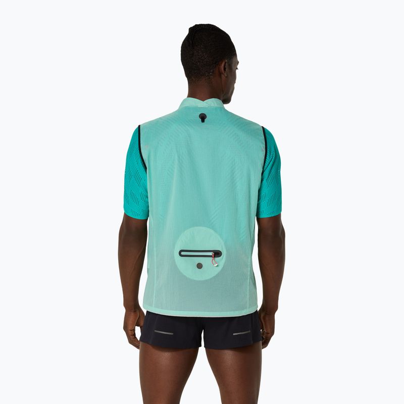 Bezrękawnik do biegania męski Asics Metarun Packable oasis green 3