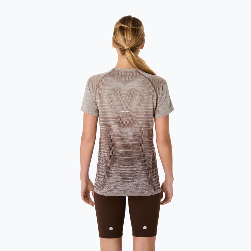 Dámské běžecké tričko ASICS Seamless taupe grey/coffee 3
