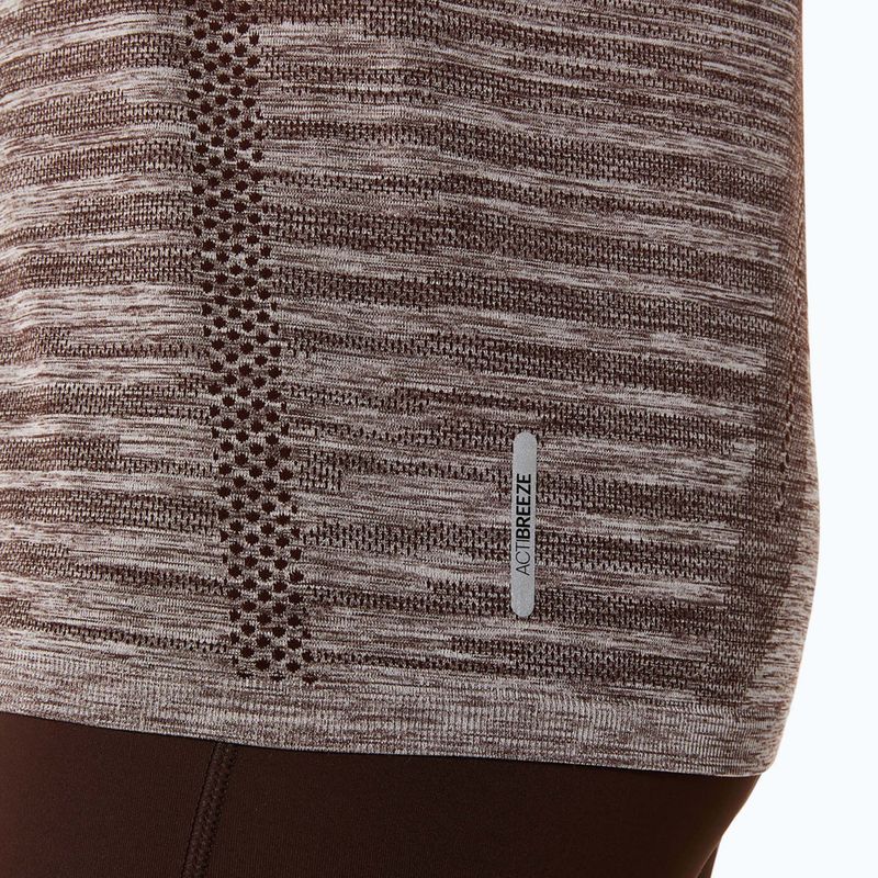Dámské běžecké tričko ASICS Seamless taupe grey/coffee 6