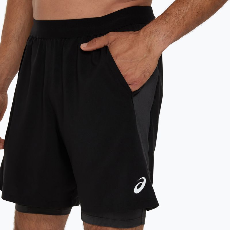 Pánské běžecké šortky  ASICS Road 2N1 7IN performance black/graphite grey 5
