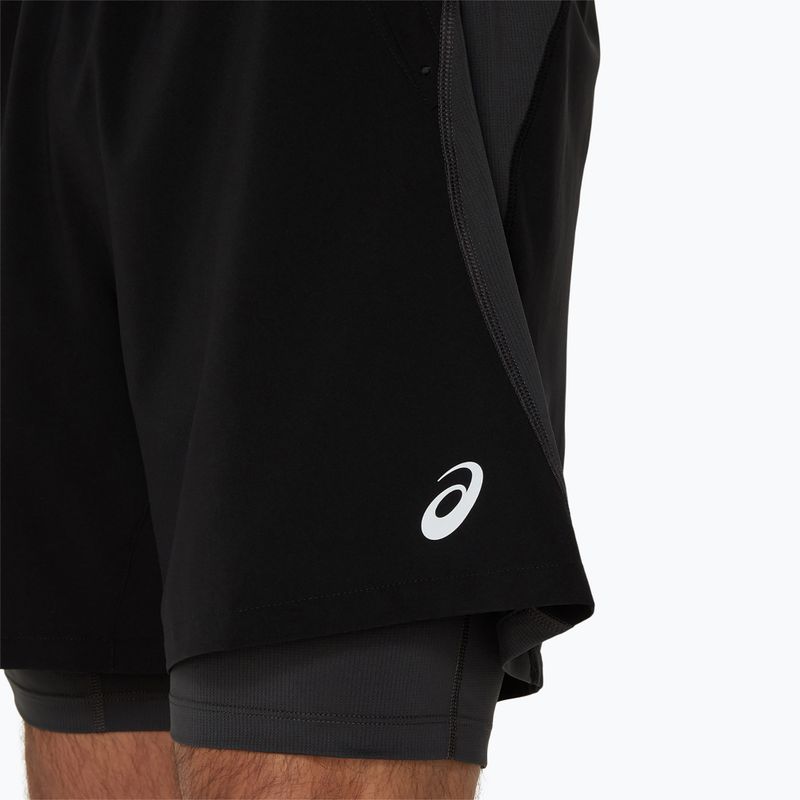 Pánské běžecké šortky  ASICS Road 2N1 7IN performance black/graphite grey 8