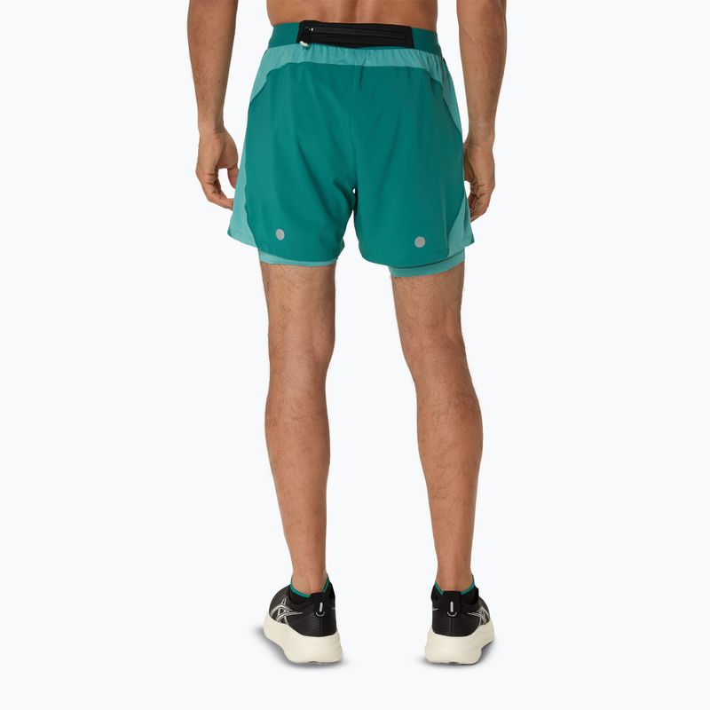 Pánské běžecké šortky  ASICS Road 2N1 5IN rainy lake/light teal 3
