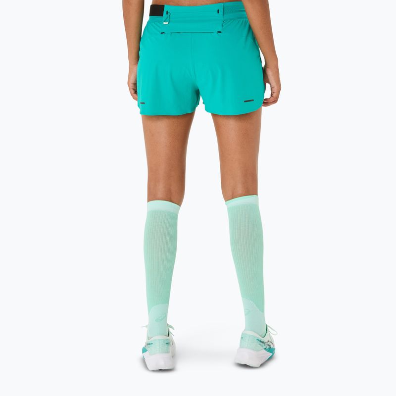 Dámské běžecké šortky ASICS Metarun Split wave teal 2