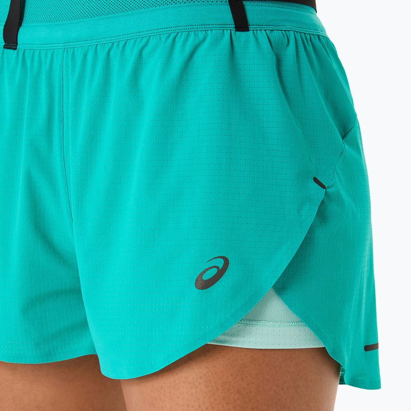 Dámské běžecké šortky ASICS Metarun Split wave teal 4