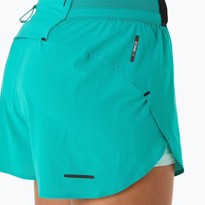 Dámské běžecké šortky ASICS Metarun Split wave teal 5