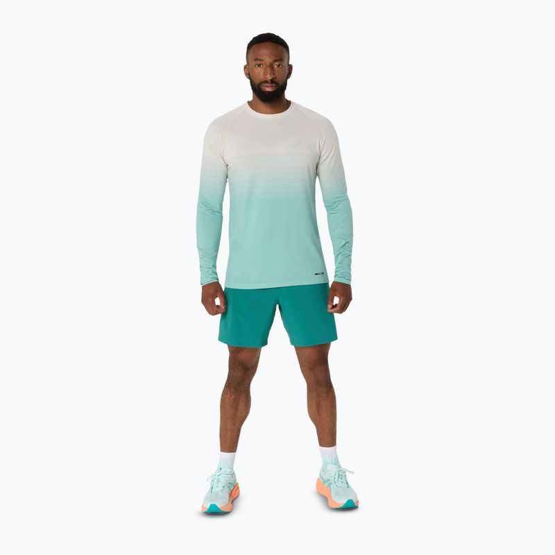 Longsleeve do biegania męski ASICS Seamless birch/oasis green 2