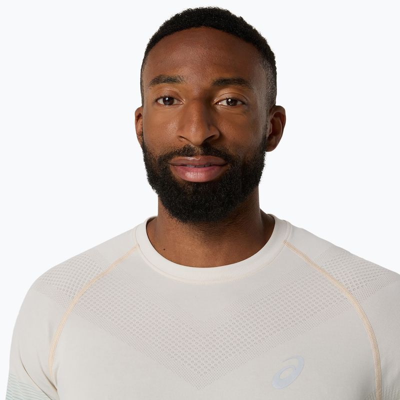 Longsleeve do biegania męski ASICS Seamless birch/oasis green 5