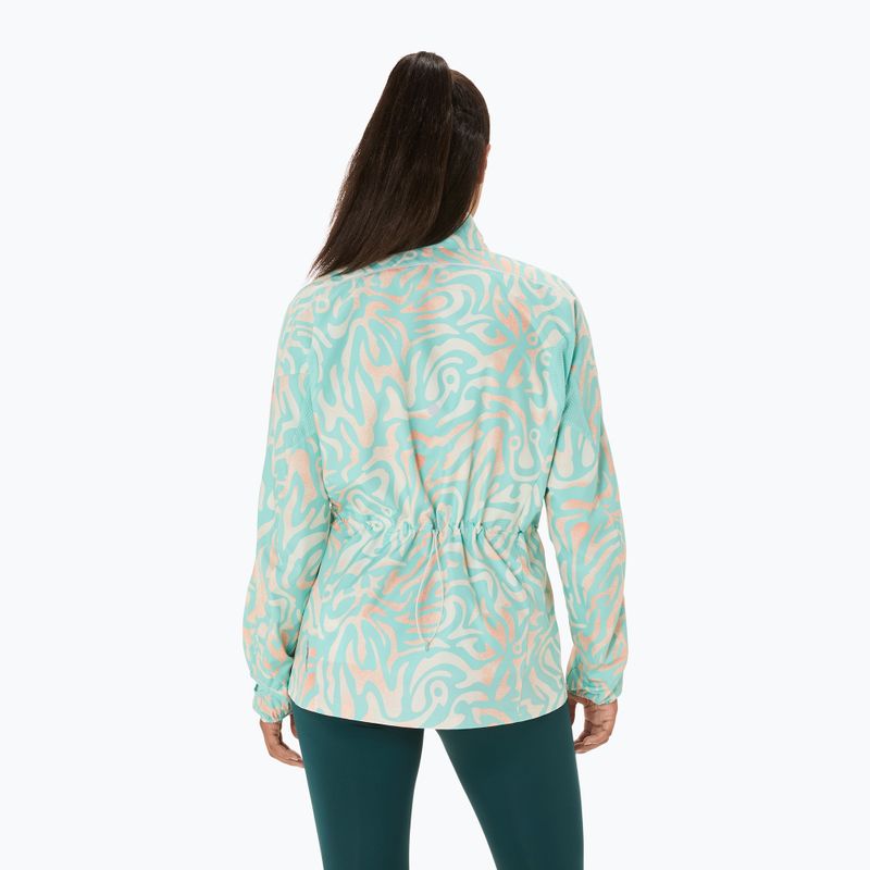 Dámská běžecká bunda ASICS Road Lite-Show Packable oasis green/multi colour 3