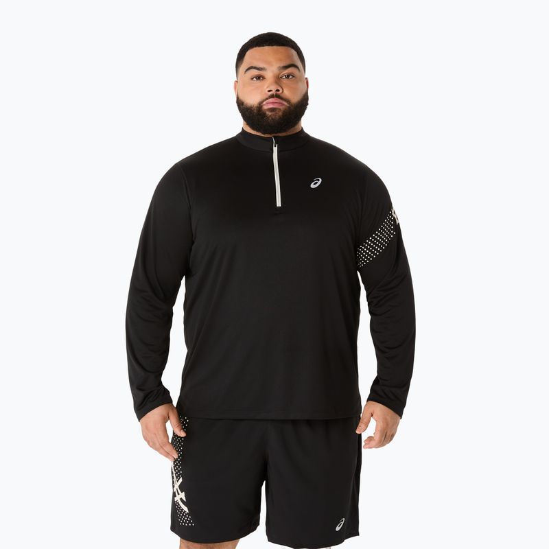 Longsleeve do biegania męski ASICS Icon LS 1/2 Zip performance black