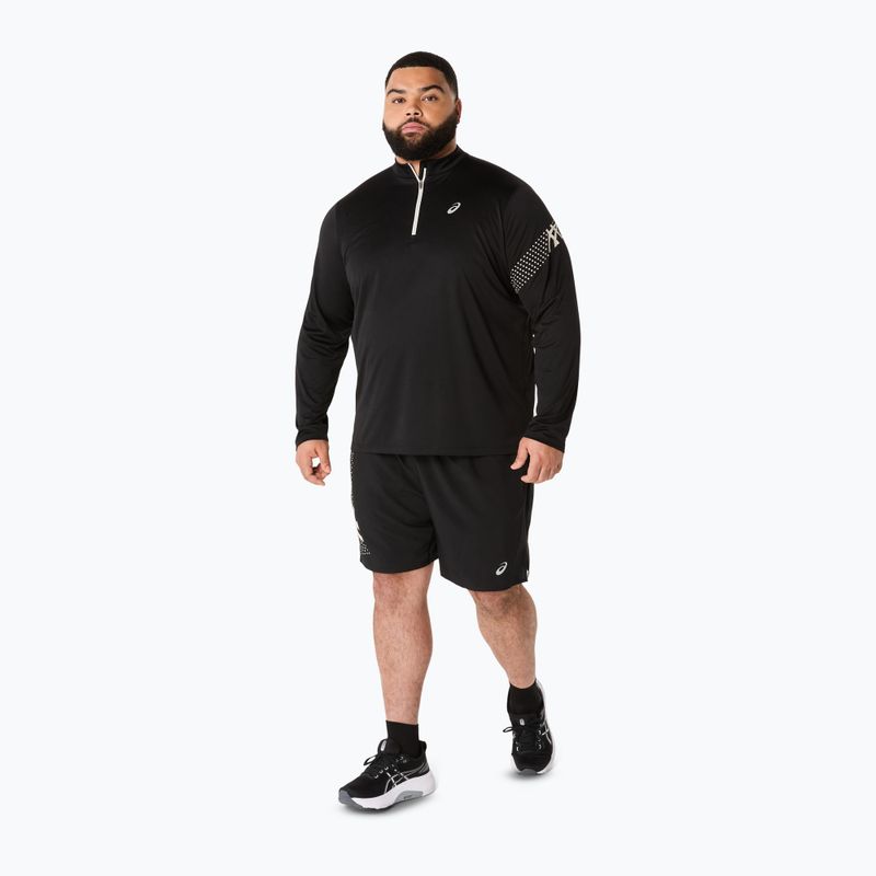 Longsleeve do biegania męski ASICS Icon LS 1/2 Zip performance black 2