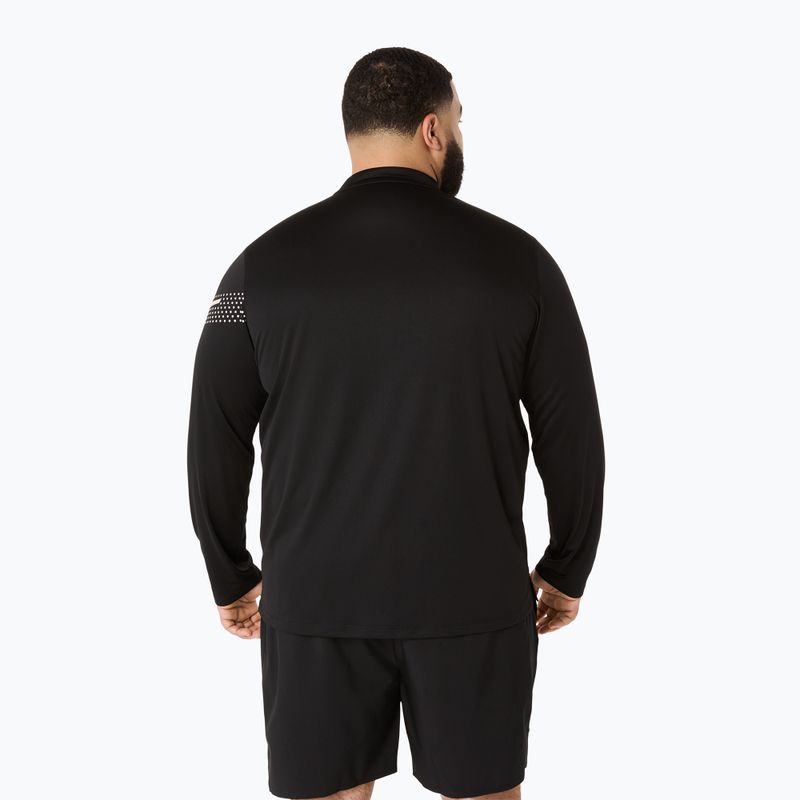 Longsleeve do biegania męski ASICS Icon LS 1/2 Zip performance black 3