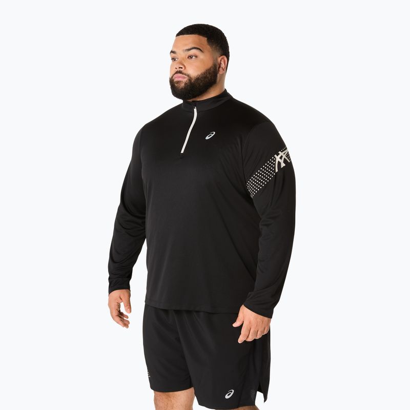 Longsleeve do biegania męski ASICS Icon LS 1/2 Zip performance black 4
