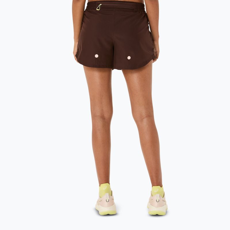 Dámské běžecké šortky ASICS Nagino Run Adjustable 4IN coffee 3