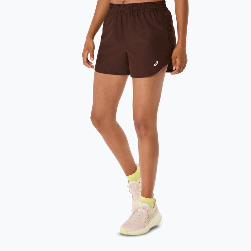 Dámské běžecké šortky ASICS Nagino Run Adjustable 4IN coffee 4