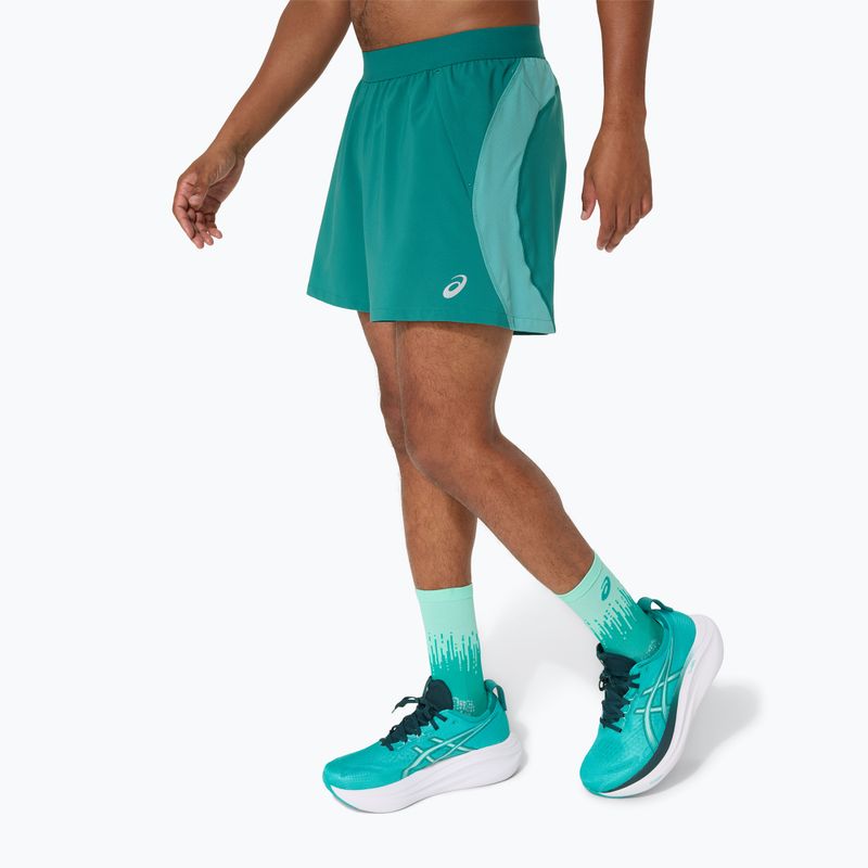 Pánské běžecké šortky ASICS Road 5IN rainy lake/light teal 4