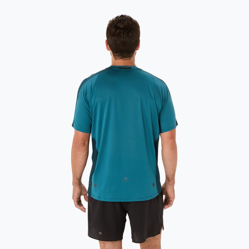 Koszulka do biegania męska ASICS Fujitrail Elite Top atlantis blue/saxon green 3