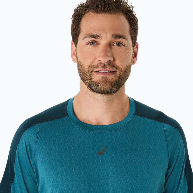Koszulka do biegania męska ASICS Fujitrail Elite Top atlantis blue/saxon green 5