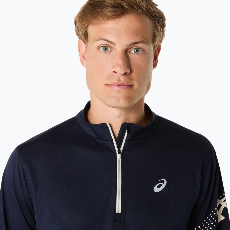 Longsleeve do biegania męski ASICS Icon LS 1/2 Zip midnight 5