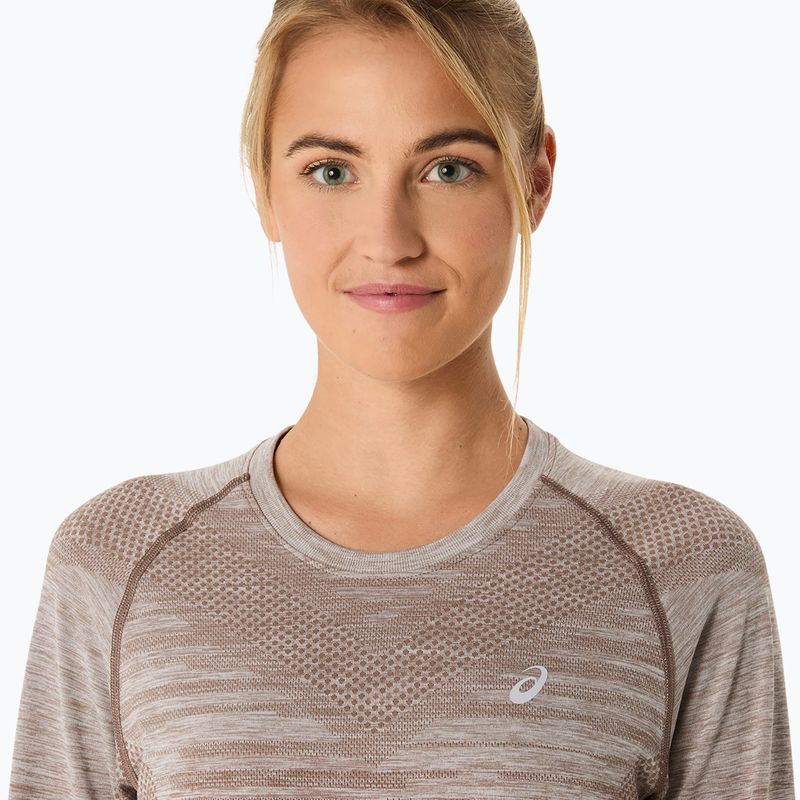 Dámské běžecké tričko Longsleeve ASICS Seamless taupe grey/coffee 5
