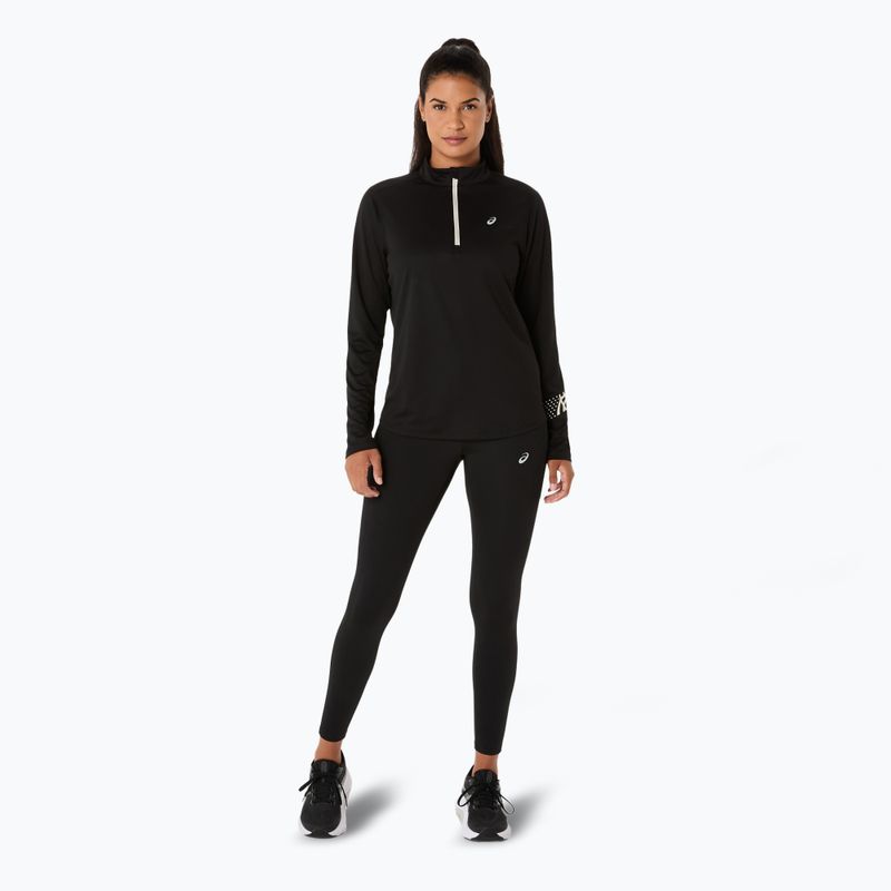 Dámské běžecké tričko Longsleeve  ASICS Icon 1/2 Zip LS Top performanceblack 2