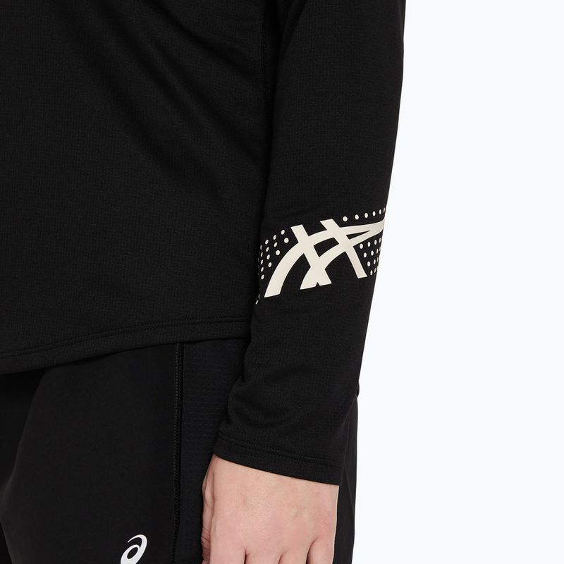 Dámské běžecké tričko Longsleeve  ASICS Icon 1/2 Zip LS Top performanceblack 6