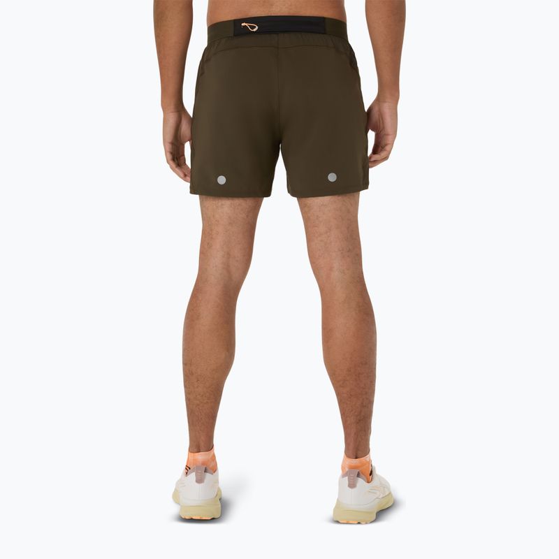 Pánské běžecké šortky ASICS Road 5IN brown stone 3
