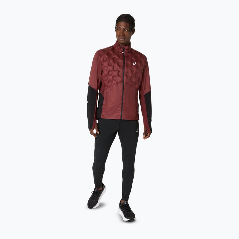 Kurtka do biegania męska ASICS Road Winter dark red planet 2