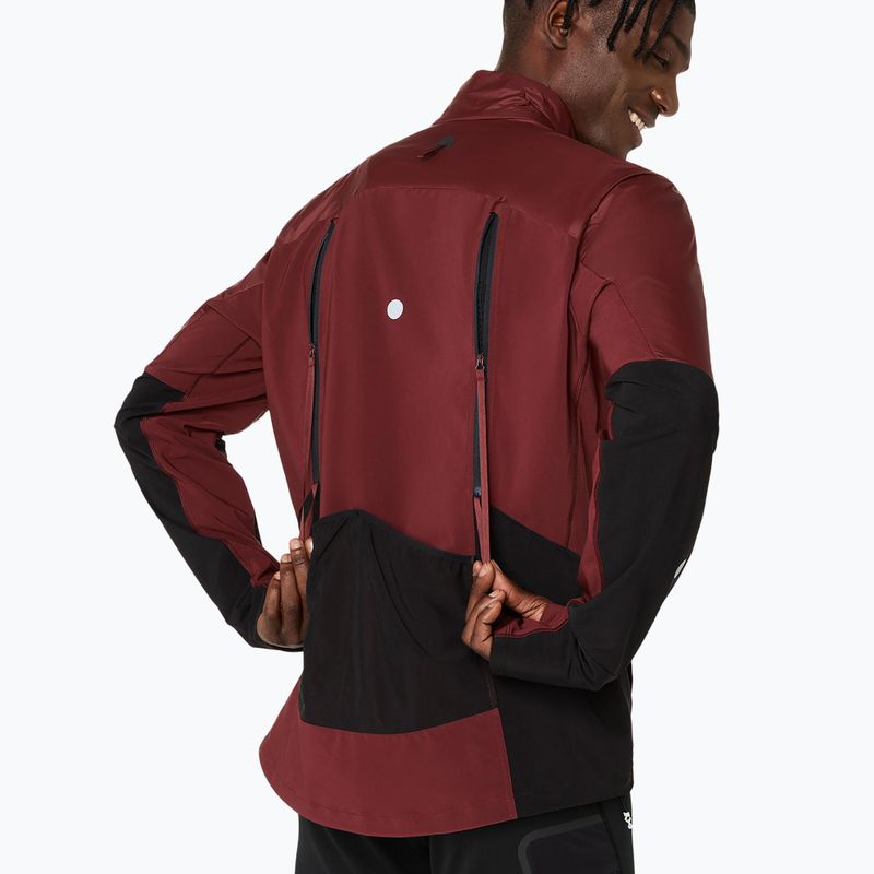Pánská běžecká bunda ASICS Road Winter dark red planet 6