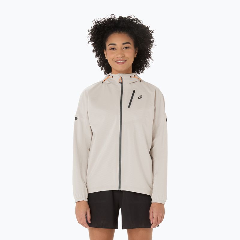 Dámská běžecká bunda ASICS Fujitrail Elite Waterproof cream