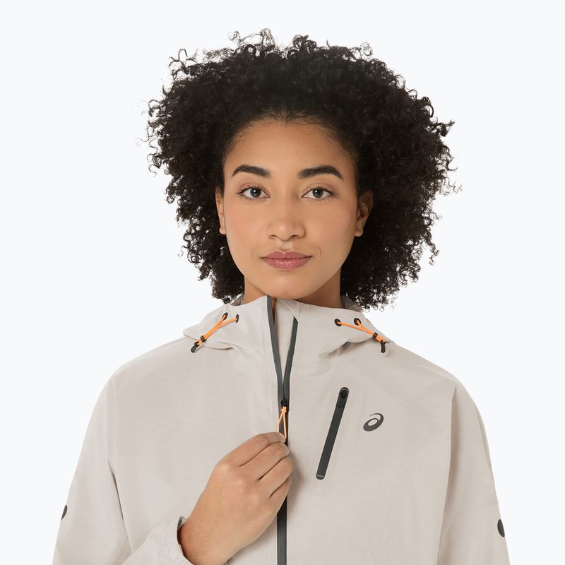 Dámská běžecká bunda ASICS Fujitrail Elite Waterproof cream 5
