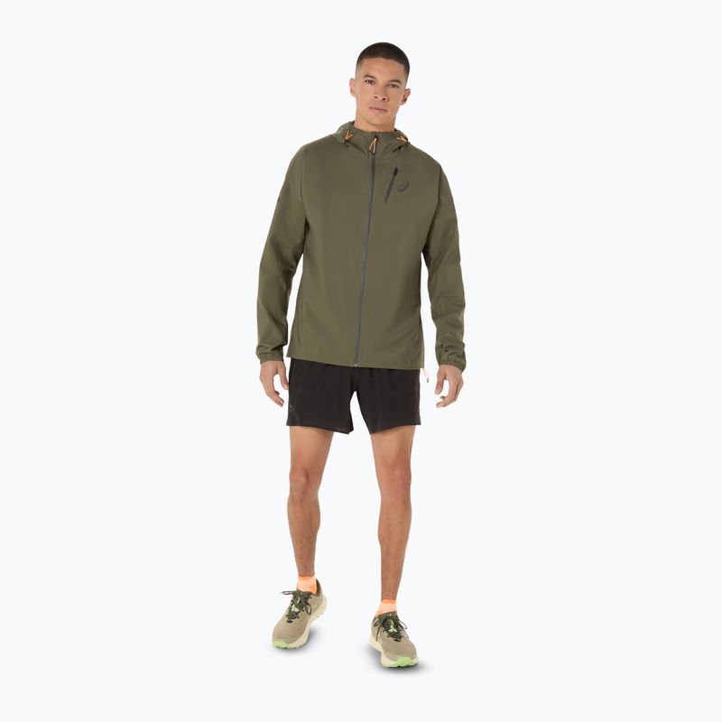 Pánská běžecká bunda ASICS Fujitrail Elite Waterproof mantle green 2