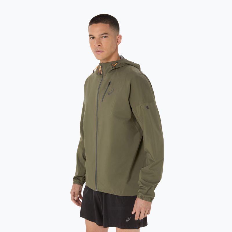 Pánská běžecká bunda ASICS Fujitrail Elite Waterproof mantle green 4