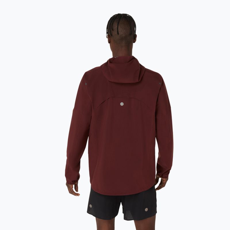 Pánská běžecká bunda ASICS Metarun Waterproof dark red planet 3