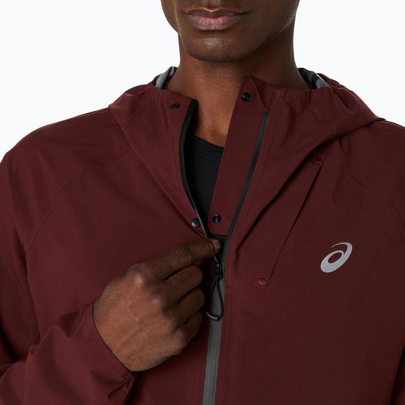 Pánská běžecká bunda ASICS Metarun Waterproof dark red planet 5
