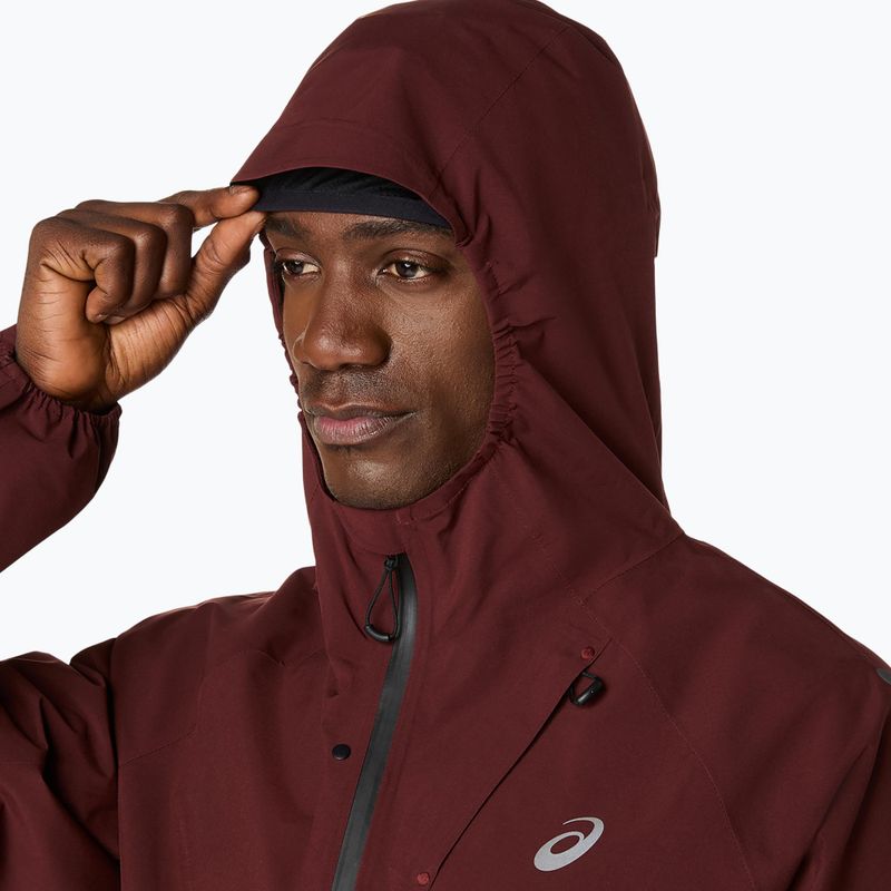 Pánská běžecká bunda ASICS Metarun Waterproof dark red planet 6