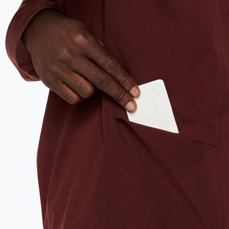 Pánská běžecká bunda ASICS Metarun Waterproof dark red planet 10