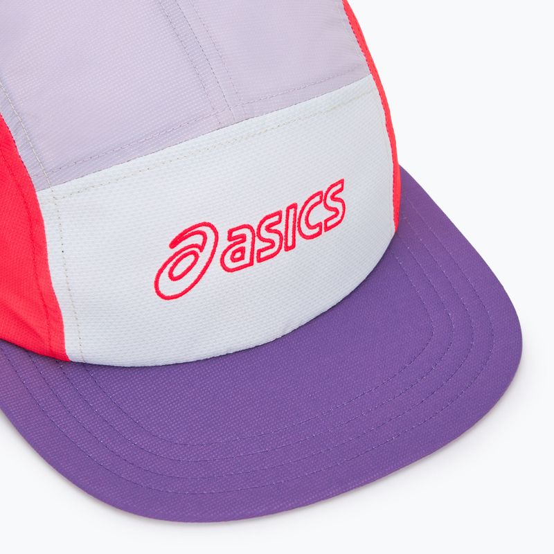 Kšiltovka ASICS 5 Panel flash red/edo purple/dusk violet 3
