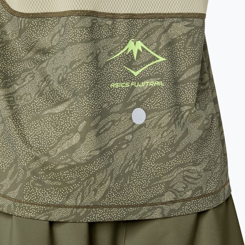 Pánské běžecké tričko ASICS Fujitrail Singlet mantle green/khaki 8