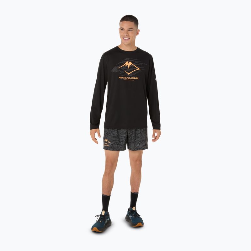 Pánské běžecké tričko Longsleeve ASICS Fujitrail logo LS performance black 2