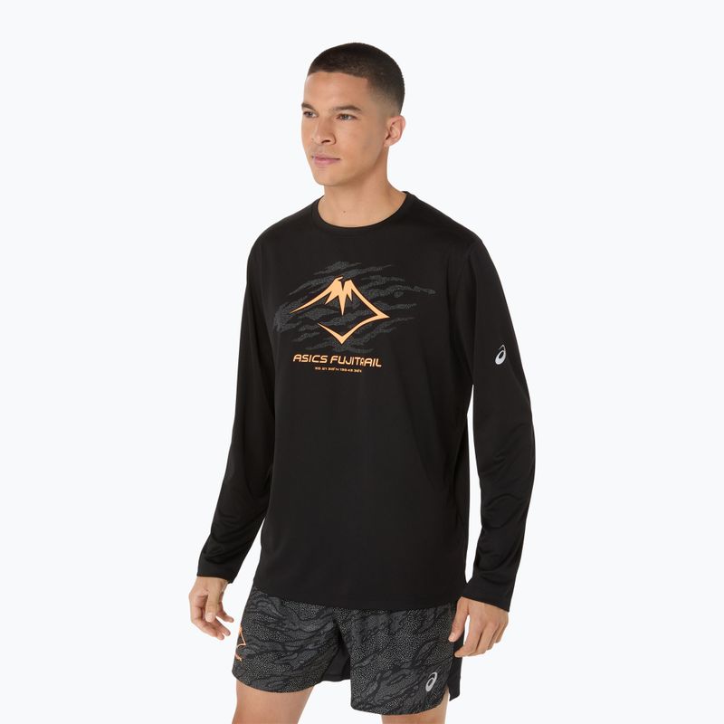 Pánské běžecké tričko Longsleeve ASICS Fujitrail logo LS performance black 4