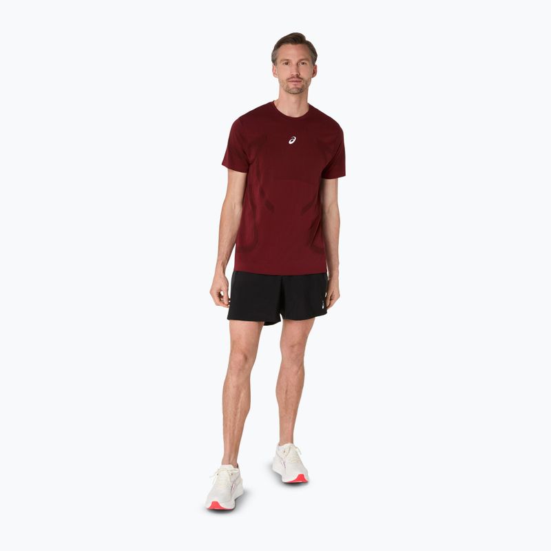 Pánské běžecké tričko ASICS Road Seamless dark red planet 2