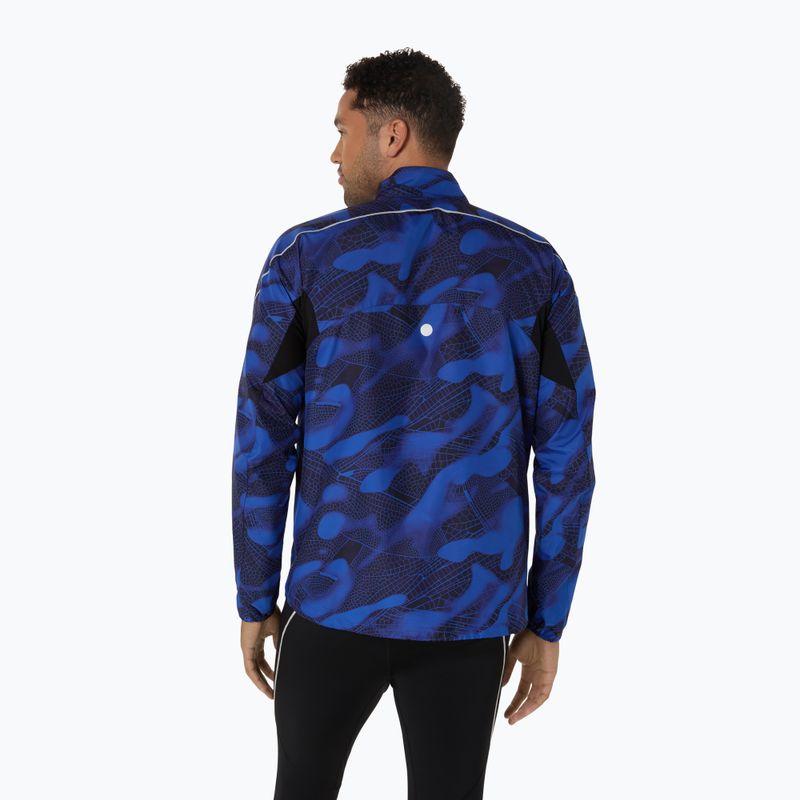 Pánská běžecká bunda ASICS Road Lite-Show Packable performance black/dark cobalt 3