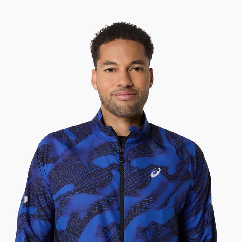 Pánská běžecká bunda ASICS Road Lite-Show Packable performance black/dark cobalt 5