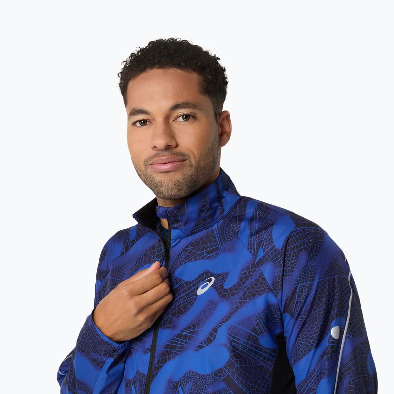 Pánská běžecká bunda ASICS Road Lite-Show Packable performance black/dark cobalt 6
